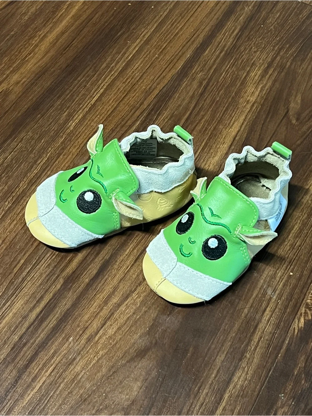 Robeez Grogu Soft Leather Baby Shoes